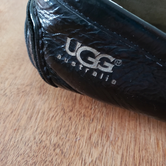Black Leather UGG Loafers - Picture 4 of 10